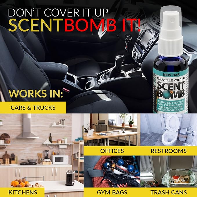Scent Bomb Air Freshener Spray, Long-Lasting Odor Eliminator - Effective Deodorizer for Home & Car, Fresh Room Spray for Kitc