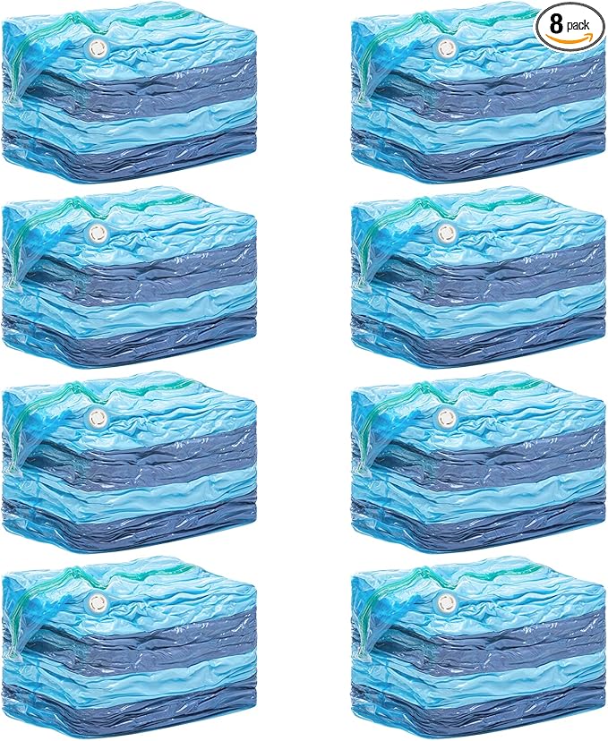TAILI 8 Pack Vacuum Storage Bags, Jumbo Cube (31x40x15 Inch), Extra Large Vacuum Seal Bags for Clothing, Comforters, Blankets