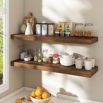 Dreamland 40 Inch Floating Shelves for Wall,8 Inch Deep Floating Shelves,40" W x 8" D Wall Shelves for Bedroom,Living Room, K