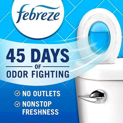 Febreze Bathroom Air Freshener, Odor-Fighting, Plug In Alternative, Air Fresheners for Home and Bathroom and Kitchen, Closet 