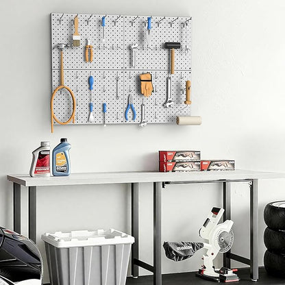 EVERHANGER Metal Pegboard Panels, Heavy Duty Pegboard Wall Organizer, Garage Wall Panels, Tool Storage Organization, 12"X16",