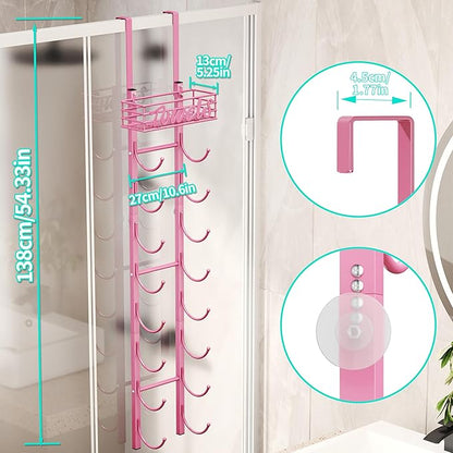 HapiRm Towel Racks for Bathroom Storage - 9 Tier Over The Door & Wall Mount Rolled Towel Storage Organizer Holder with Metal 