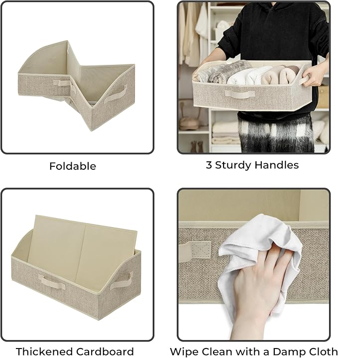 GRANNY SAYS Storage Baskets for Shelves, Closet Organizer Bin and Clothes Storage Bins, Trapezoid Storage Bins, Clothing Bins