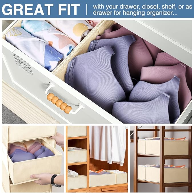 Criusia Drawer Organizer Clothes 12 Pack, Dresser Organizer for Nursery Bedroom Closet Organization and Storage - Baby Clothe