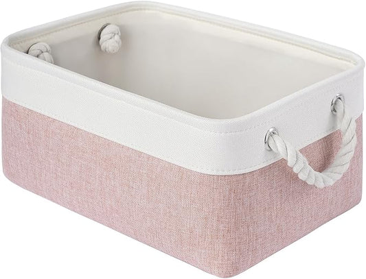 Storage Baskets for Shelves 13.8x9.8x6.7 Inch, Foldable Fabric Storage Bins with Handles, Small Storage Baskets for Organizin