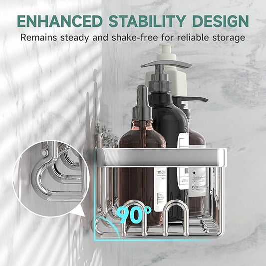 Veken Shower Caddy 6-Pack, Family Choice Award Winner, Large Wall Mounted Shower Rack, Bathroom Shelves Over Toilet, Organize