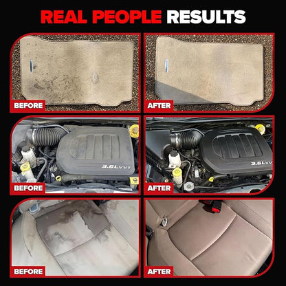 Carfidant Interior Cleaner – Removes Stains & Deep Cleans Car Seats, Leather, Fabric, Upholstery, Plastic, Dashboard & More -