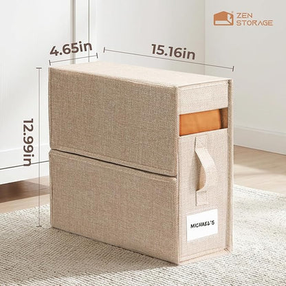 6Pack Sheet Organizers and Storage - King/Queen Size Sheet Storage Organizer with Window, Foldable & Dustproof Sheet Organize