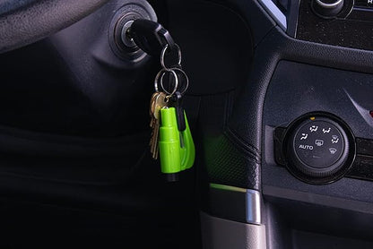 resqme The Original Emergency Keychain Car Escape Tool, 2-in-1 Seatbelt Cutter and Window Breaker, Made in USA, Family Pack o