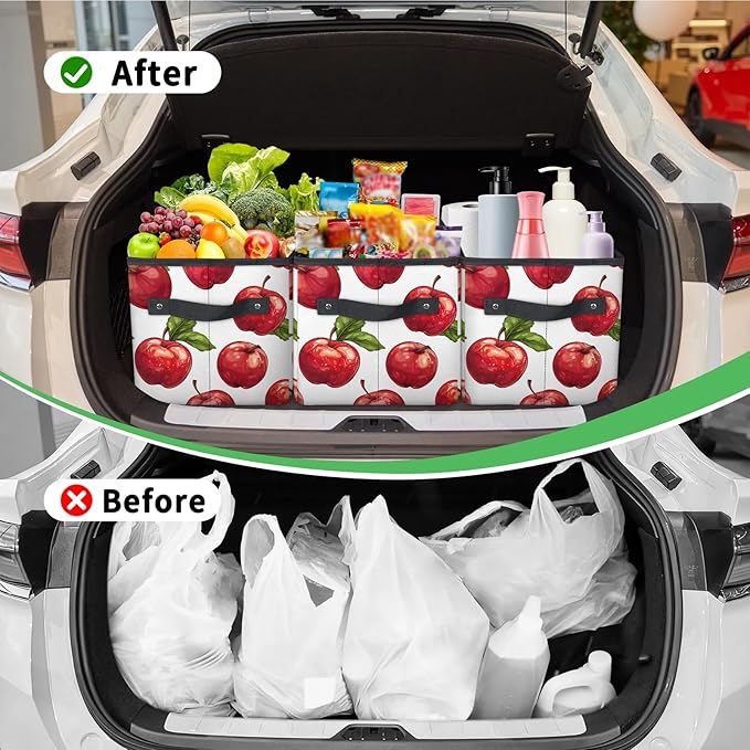 Reusable Grocery Bag, Foldable Large Shopping Tote Bag for Groceries Kitchen Picnic Car Trunk