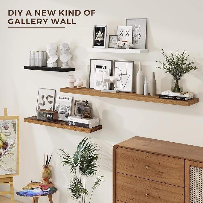 Dreamland 55 Inches Floating Shelves for Wall, 9.8" Deep Long Floating Shelves Set of 1, Large Display & Storage Shelf, Wall 