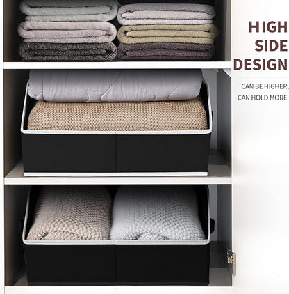 Homsorout Closet Baskets for Shelves Trapezoid - Decorative Storage Baskets with Handle, Closet Bins for Organization, Shelf 