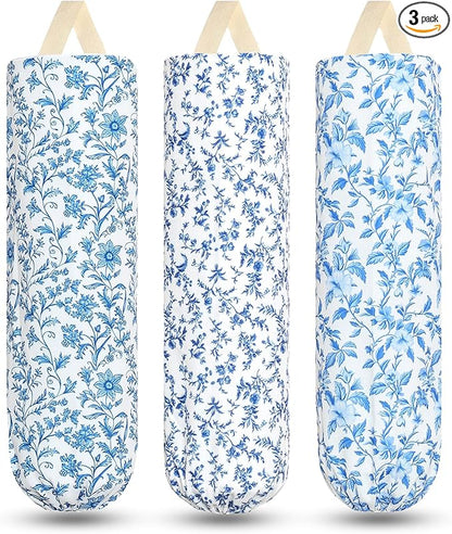 Plastic Bag Holder, Wall Mount Grocery Bag Organizer for Plastic Bags, Reusable Grocery Bags Organizer for Home Kitchen Pantry Decor (S)