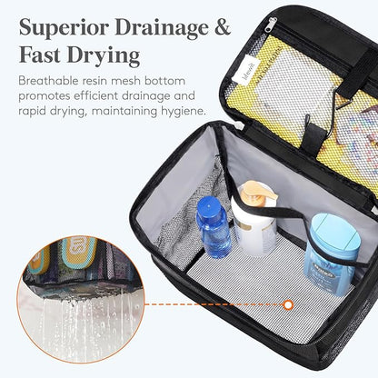 Lifewit Shower Caddy Portable, Toiletry Bag with Handle and 3 Mesh Pockets, Quick Dry Hanging Organizer for Bathroom, Gym, Tr
