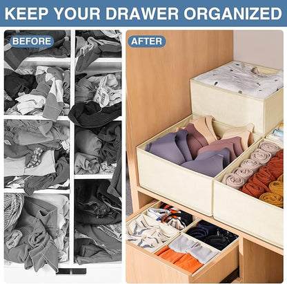Criusia Drawer Organizer Clothes 12 Pack, Dresser Organizer for Nursery Bedroom Closet Organization and Storage - Baby Clothe