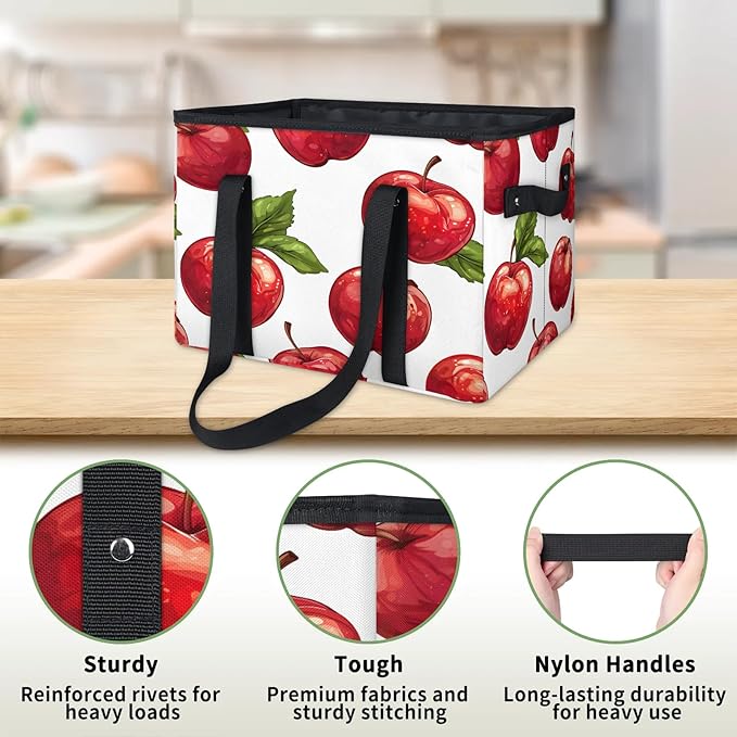 Reusable Grocery Bag, Foldable Large Shopping Tote Bag for Groceries Kitchen Picnic Car Trunk