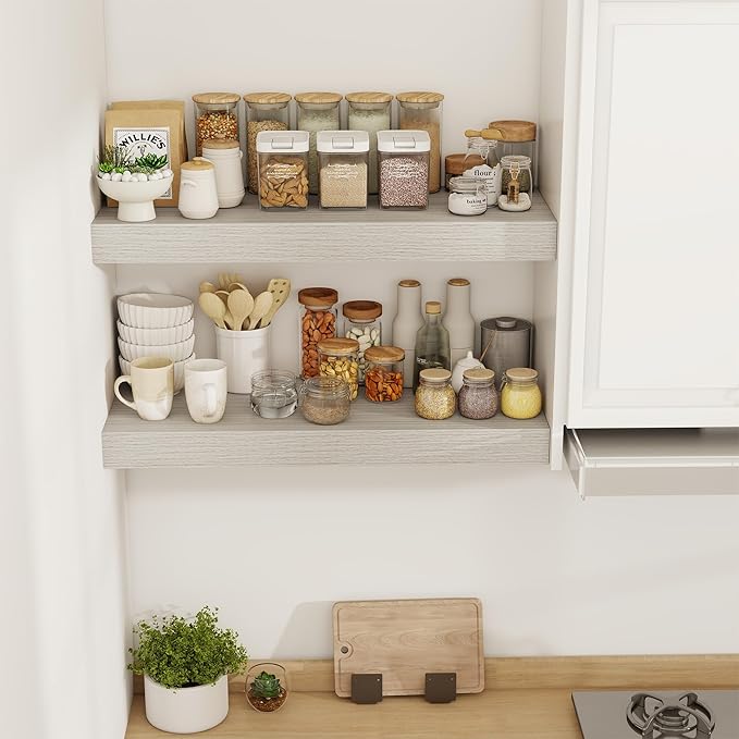 30 Inch Floating Shelves, 12" Deep Floating Shelf Wall Mounted, 30" Wall Shelves, Rustic Deep Bookshelf, Extra Deeper & Thick