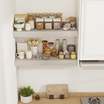 30 Inch Floating Shelves, 12" Deep Floating Shelf Wall Mounted, 30" Wall Shelves, Rustic Deep Bookshelf, Extra Deeper & Thick