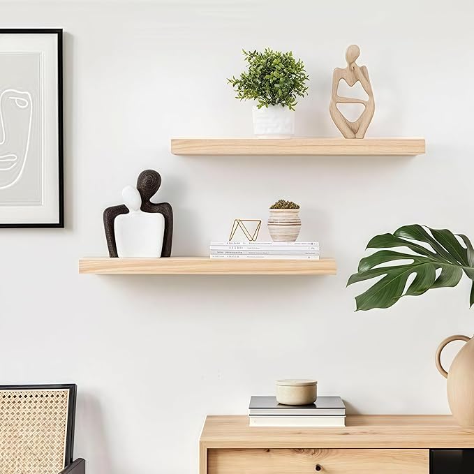 8pcs Wall Shelf Brackets Heavy Duty Floating Shelf Bracket Hidden,Invisible Black Shelving Brackets Decorative Floating Shelf
