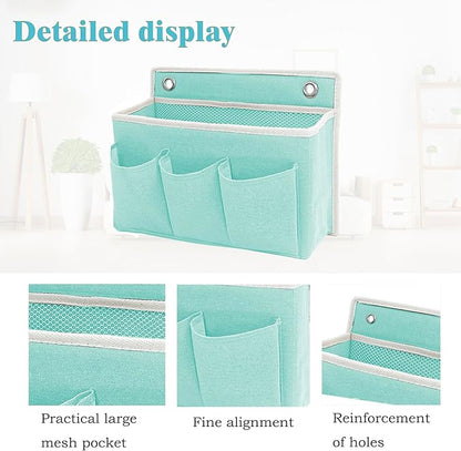 Wall Hanging Organizer Bag/Hanging Baskets with Large Mesh Compartment & 3 Pockets，Over the Door Organizer Space Saving Stora