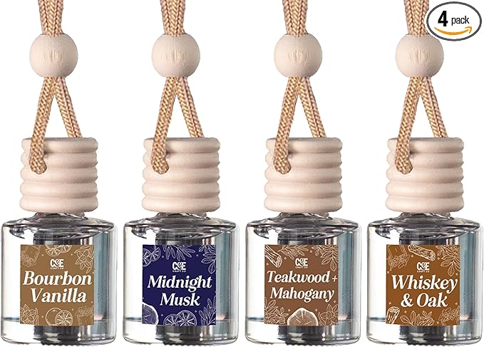 CE Craft Hanging Car Air Freshener – Fragrance Oil Diffuser with Essential Oils – Long-Lasting Aromatherapy Scents for Automo