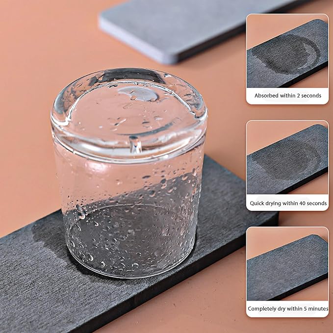 NiuYichee 2 Pcs Water Absorbing Stone Trays, Kitchen/Bathroom Sink Soap Dish, Diatomite Tray Used for Hand Soap & Cosmetic Bo