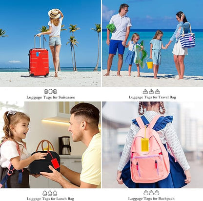 50 Pack Luggage Tags for Suitcases, Airplane Travel Essentials for Flying, International Travel Must Haves, and Luggage Acces
