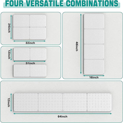 EVERHANGER Metal Pegboard Panels, Heavy Duty Pegboard Wall Organizer, Garage Wall Panels, Tool Storage Organization, 12"X16",