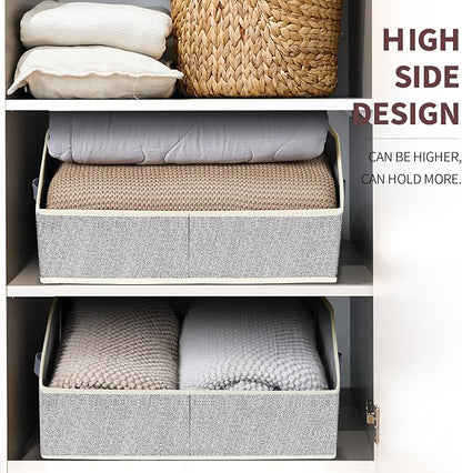 Homsorout Trapezoid Closet Shelf Organizer - Large Baskets for Organizing, Storage Baskets for Shelves, Cubbies Storage Bins 