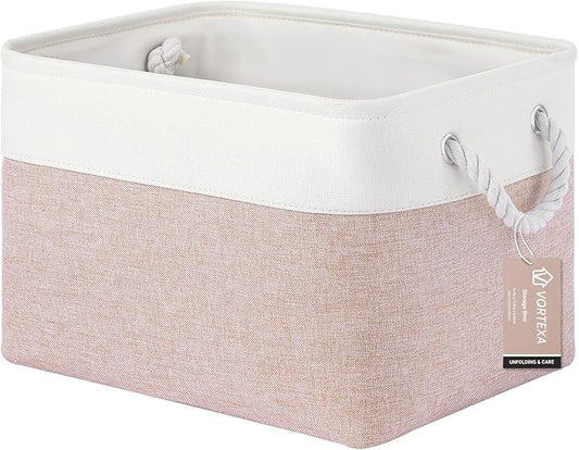 Large Storage Baskets- 15x11x10 inch Storage Bins for Shelves and Closet Organizing, Foldable Fabric Bin for Home Organizatio