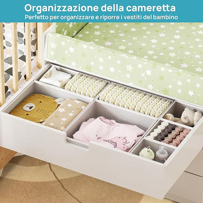 Vtopmart 12 Pack Baby Clothes Organizer, Dresser Drawer Organizer for Baby Clothing, Foldable Fabric Closet Drawer Storage Bi