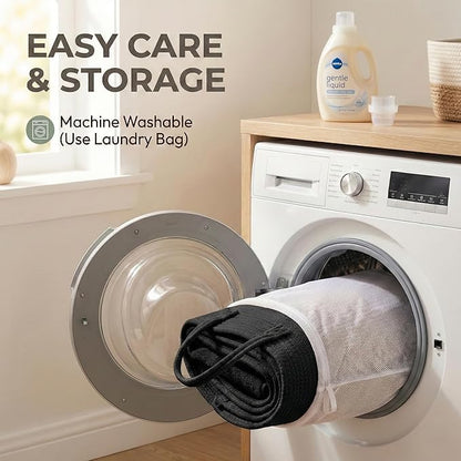 JMvicyroam 115L Extra Large Blanket Basket for Living Room - Woven Cotton Rope Laundry Hamper with Reinforced Handles - Stora