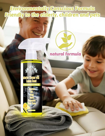 Kingvo Car Interior Cleaner, Interior Cleaner Carpet Dashboard Vinyl Sofa Leather Shiny Car Stuff Detailing Kit Cleaning Supp