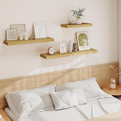 Vivelove 48 Inch Floating Shelves for Wall, 48x9 Display Shelves for Bathroom Living Room Kitchen Bedroom Office Farmhouse Ho