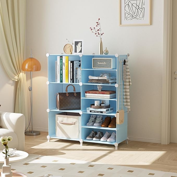 AWTATOS Closet Organizer 6 Cube Storage Shelves Portable Closet Clothes Organizers and Storage Stackable Cubby Shelving for C