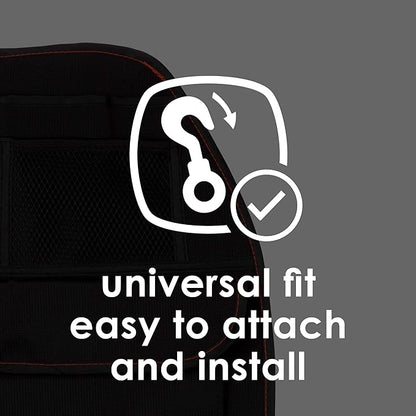 Diono Stow 'n Go Car Back Seat Organizer for Kids, Kick Mat Back Seat Protector, With 7 Storage Pockets, 2 Drinks Holders, Wa