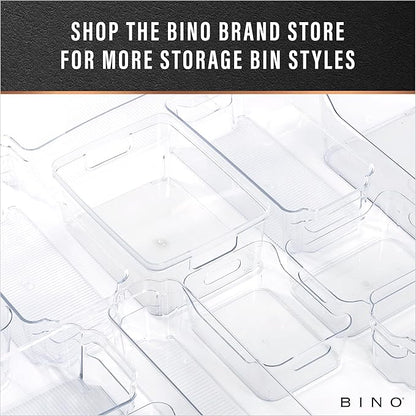 BINO | Plastic Storage Bins, Large - Deep | THE HANDLER COLLECTION | Multipurpose Organizer Bins | Kitchen Pantry Organizers 