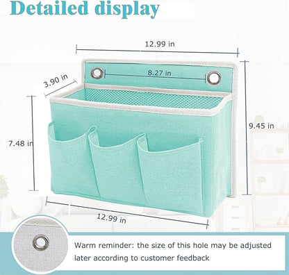 Wall Hanging Organizer Bag/Hanging Baskets with Large Mesh Compartment & 3 Pockets，Over the Door Organizer Space Saving Stora