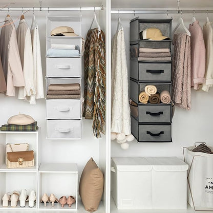 GRANNY SAYS 6-Shelf Hanging Closet Organizer, Separable to 2 Pack 3-Shelf, Closet Organization and Storage with 3 Different D