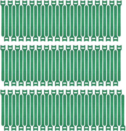 Pasow 100pcs Reusable Fastening Cable Ties Adjustable Wire Management 8 Inch (Green)