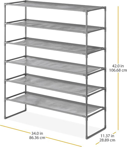 Whitmor Spacemaker 6-Tier Shelves, Gunmetal