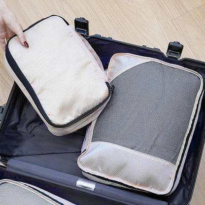 Toncoke 8-Piece Packing Cubes for Travel, Mesh Luggage Organizers with Shoe Bag, Toiletry Bag, Laundry Pouches, 4 Sizes (XL/L