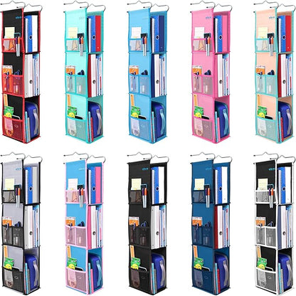 ABRA® 3 Shelf Hanging Locker Organizer for School, Gym, Work, Storage | Deep Shelves 6.5”x 9”| Eco-Friendly Fabric Healthy fo
