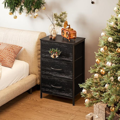 AODK Dresser for Bedroom Nightstand Small Dressers Chest of Drawers End Table for Living Room, Closet Dresser with 3 Storage 