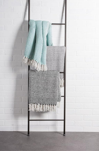 DII 100% Cotton Basket Weave Throw for Indoor/Outdoor Use Camping Bbq's Beaches Everyday Blanket, 50 x 60, Woven Stripe