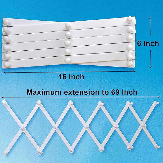 SKOLOO Hat Rack for Wall with 17 Hooks, Solid Wooden, Modern, Expandable Coat Rack Wall Mount for Coats, Hats, Bags, Baseball
