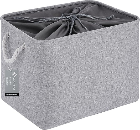 Large Storage Baskets- 16x12x12 inch Storage Bins for Shelves and Closet Organizing, Foldable Fabric Bin for Home Organizatio