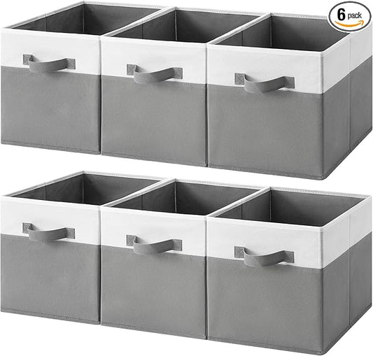 Cupic Cupid 11 Inch Storage Cube, Fabric Cube Storage Bin with Handles, Storage Cube Organizer for Clothes and Toys, Collapsi