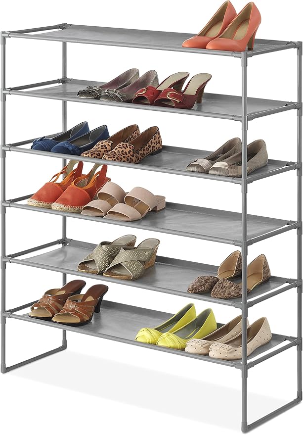 Whitmor Spacemaker 6-Tier Shelves, Gunmetal
