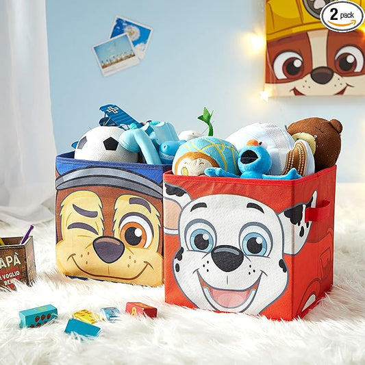 Paw Patrol Collapsible Storage Cubes, Set of 2, 10"x10"